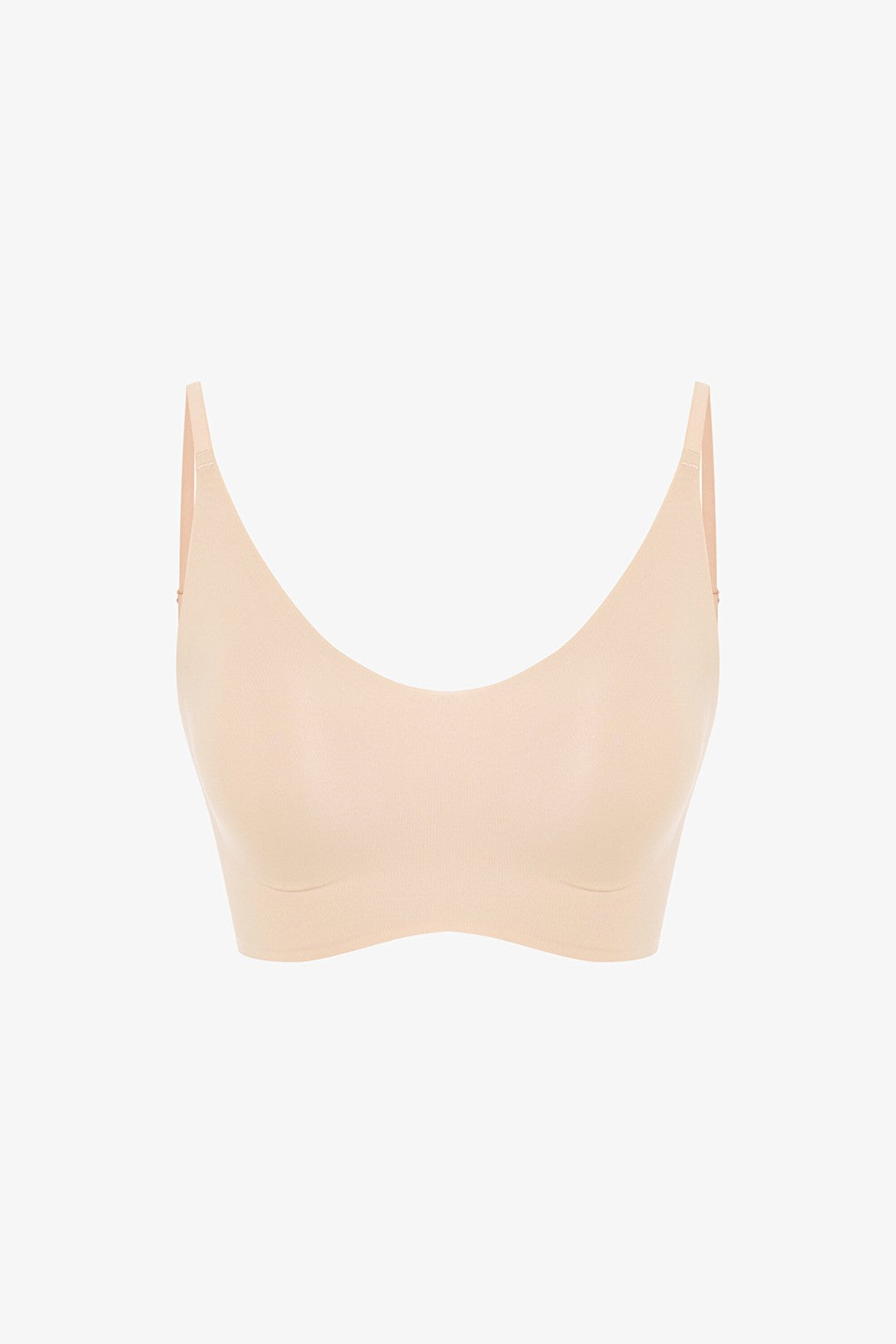#Izbırakmaz Invisible Beige Seamless Bralette Without Wire