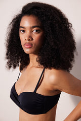 Strapless Cup Black Bikini Top