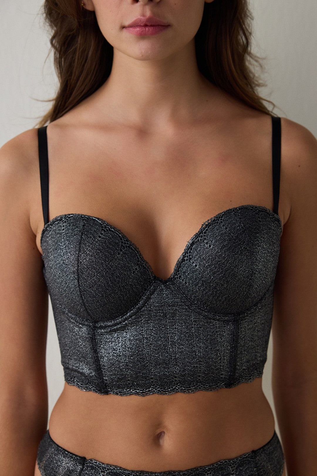 Silver Anthracite Perfetto Shinny Croplet