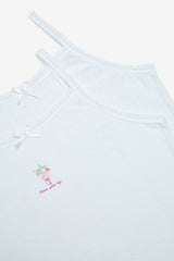 Girl Sweet Heart 2-Piece Optic White Undershirt