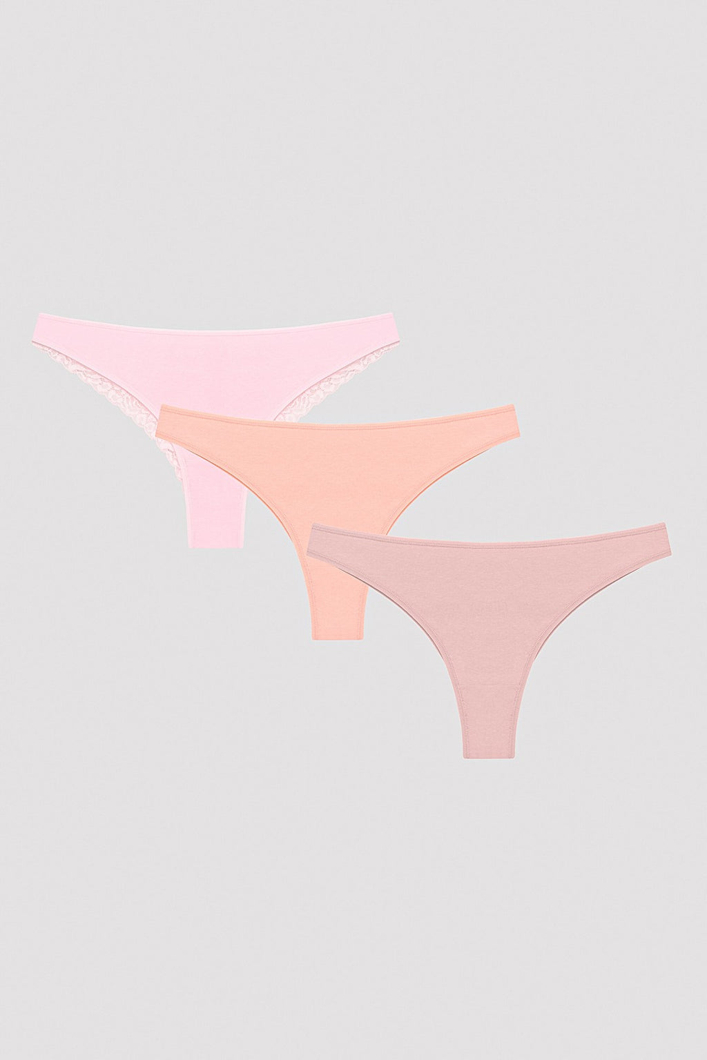 Coral Vibes Lacy Detailed 3in1 Brazilian