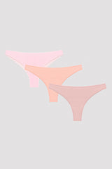 Coral Vibes Lacy Detailed 3in1 Brazilian