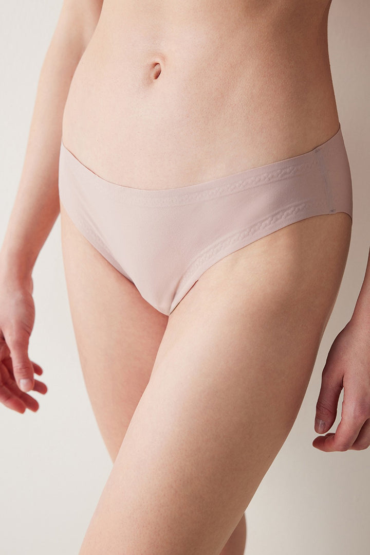 Micro Flock Bonding Dusty Rose Slip Panties