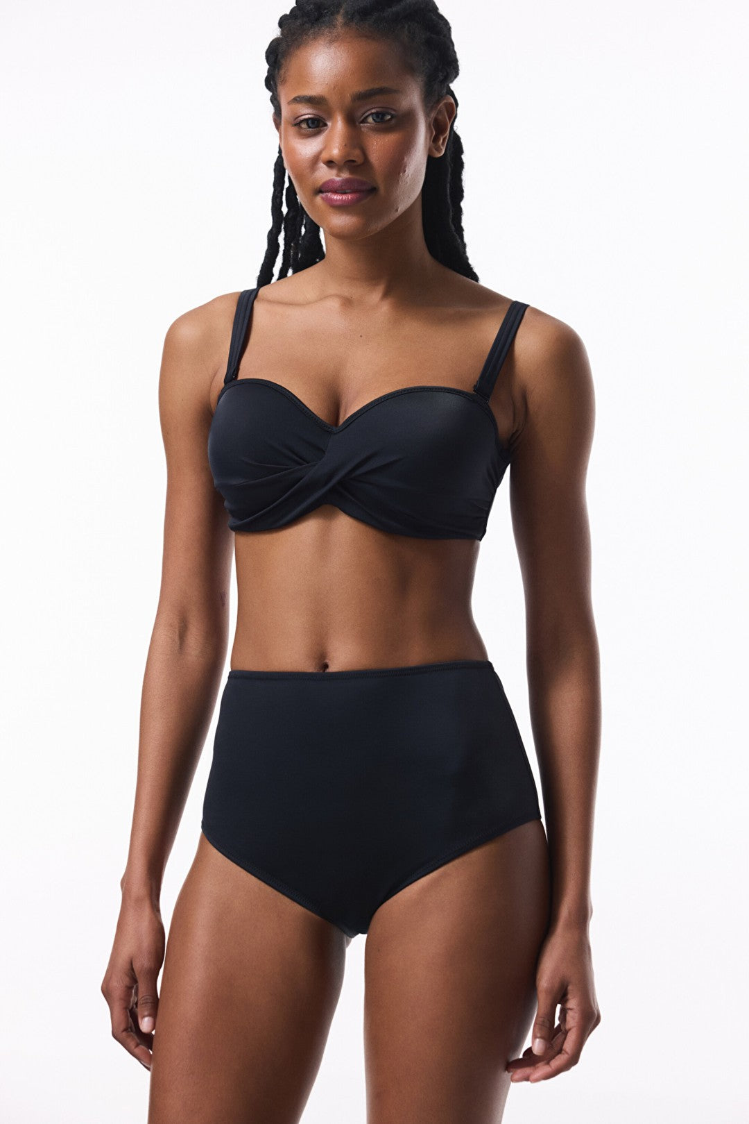 Black Beauty Underwire Balconette Bikini Top