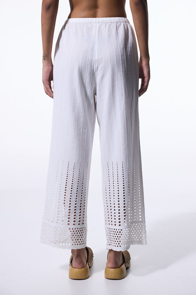 White Arlet Beach Pants Main Image