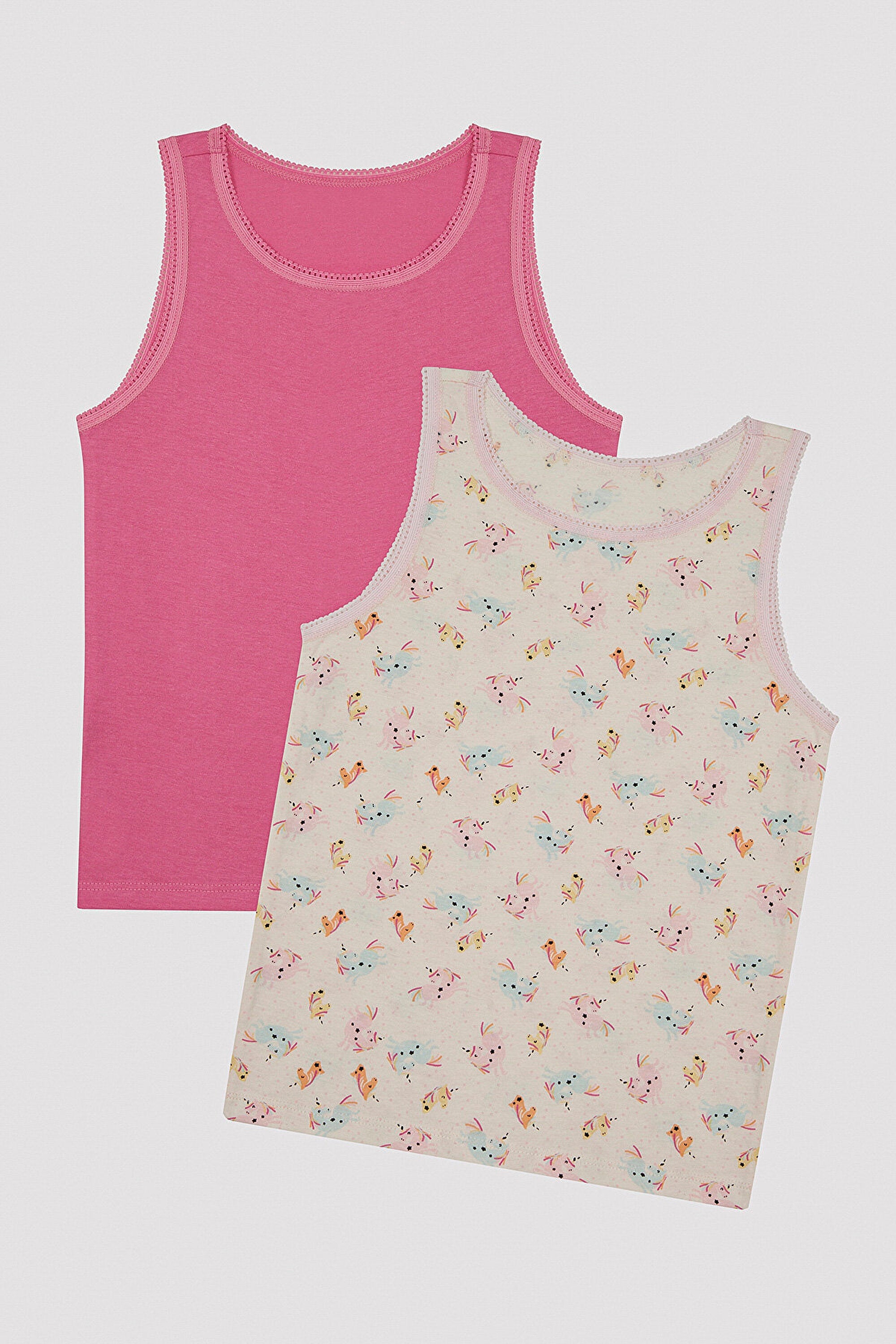 Girls Cute Unicorn 2 Pack Tank