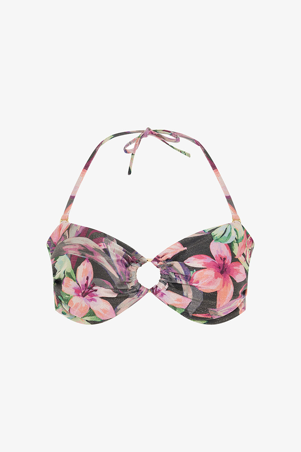 Briella Floral Strapless Bikini Top