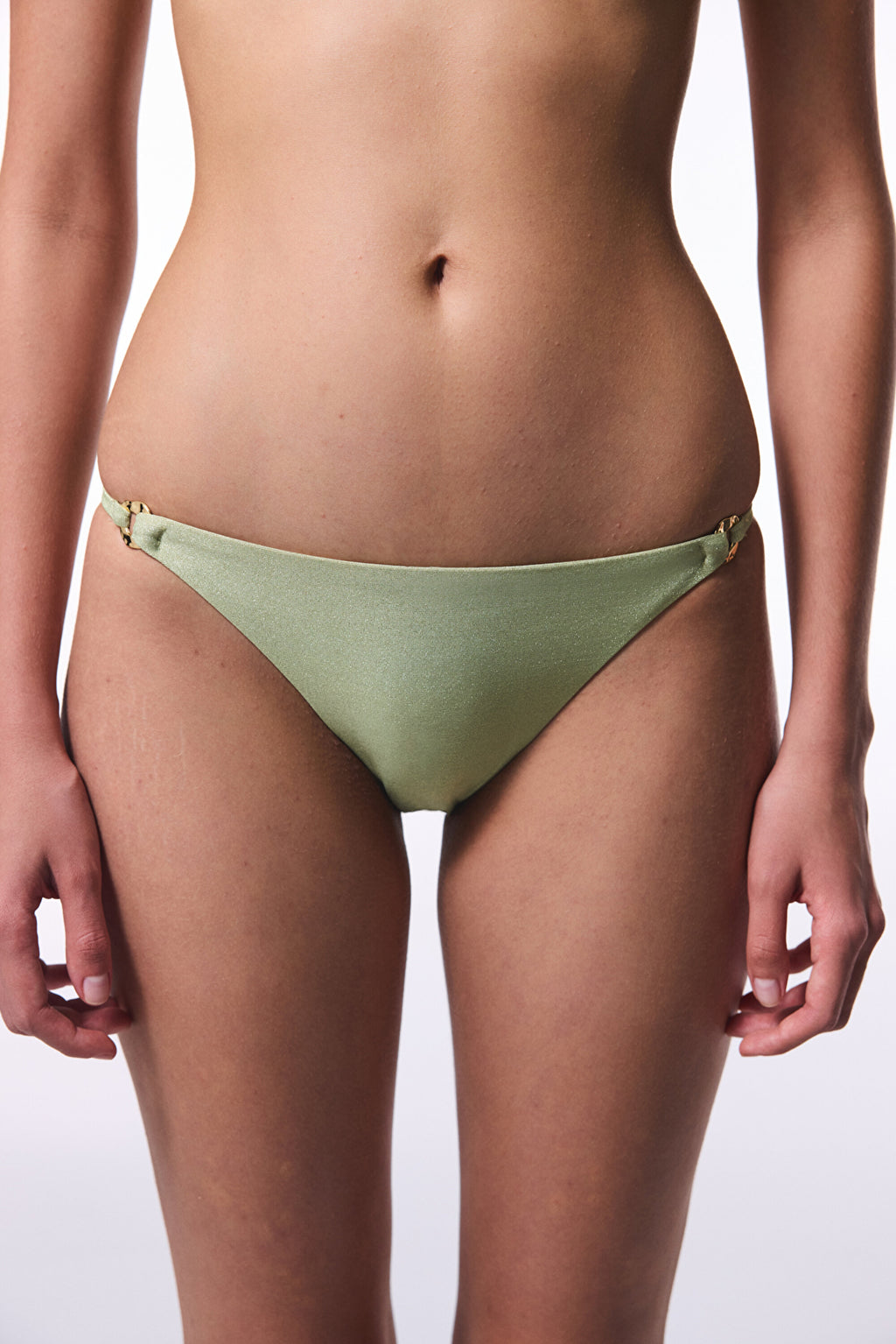 Light Green Jadira Side Buckle Slip Bikini Bottom