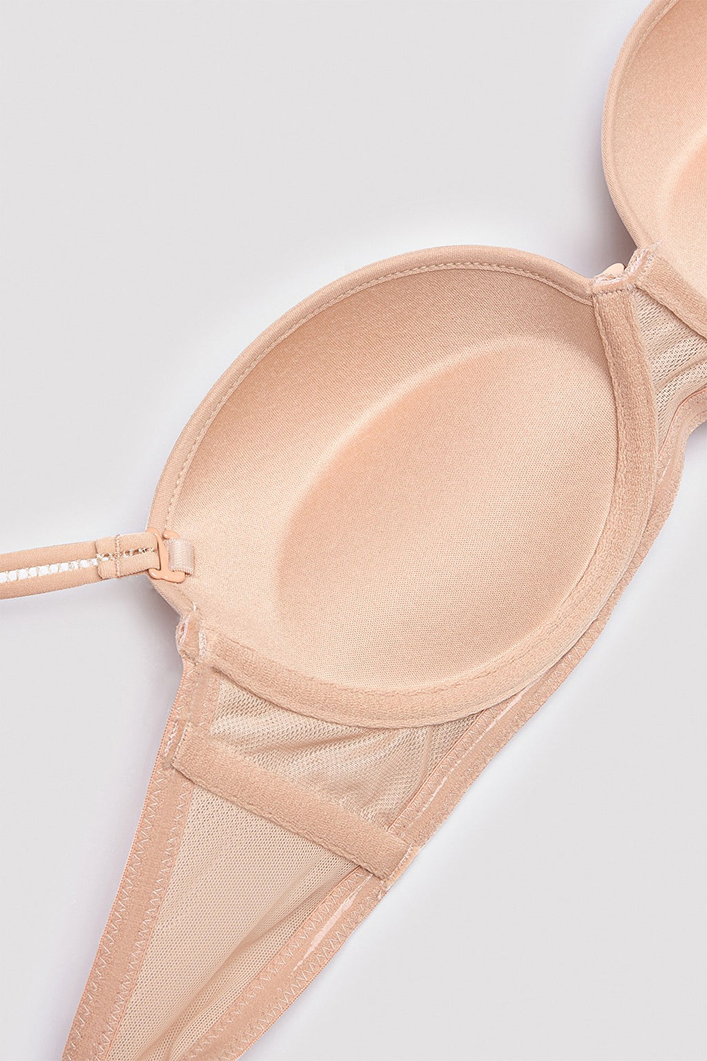 White Supported Pop Up Padded Bra