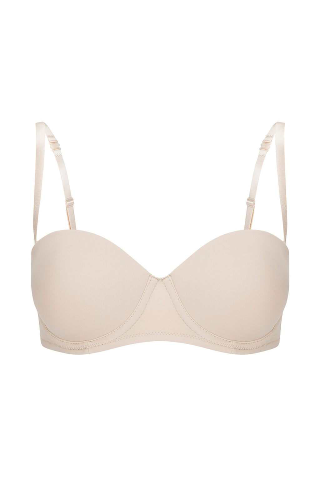 Dekoltemiz Multiway 4 Different Usage Non-Padded Beige Bra