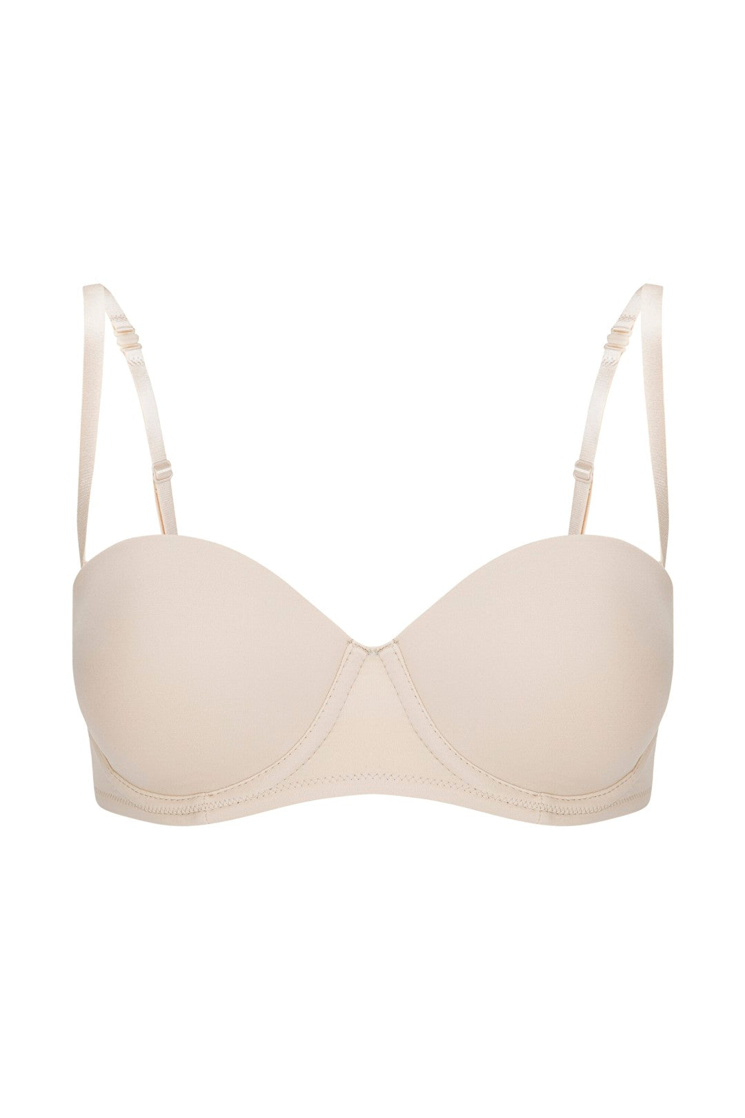 Dekoltemiz Multiway 4 Different Usage Non-Padded Beige Bra