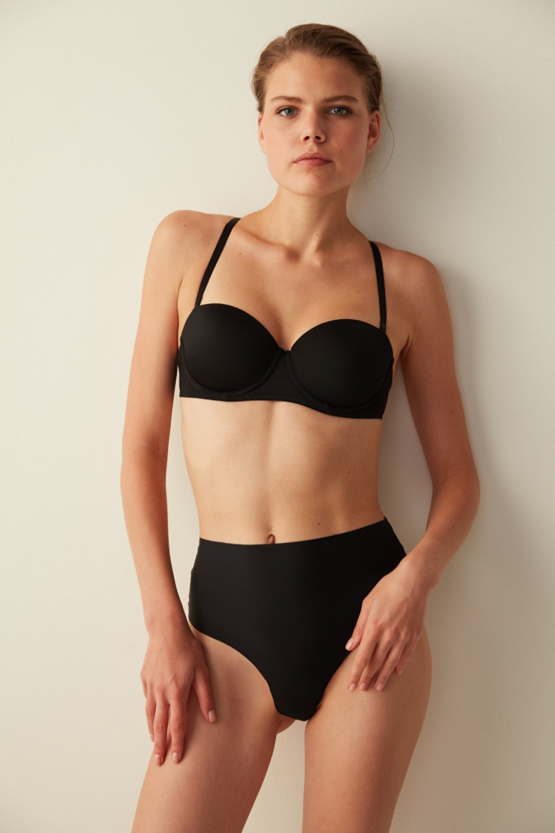 Dekoltemiz Multiway 4 Different Usage Non-Padded Beige Bra