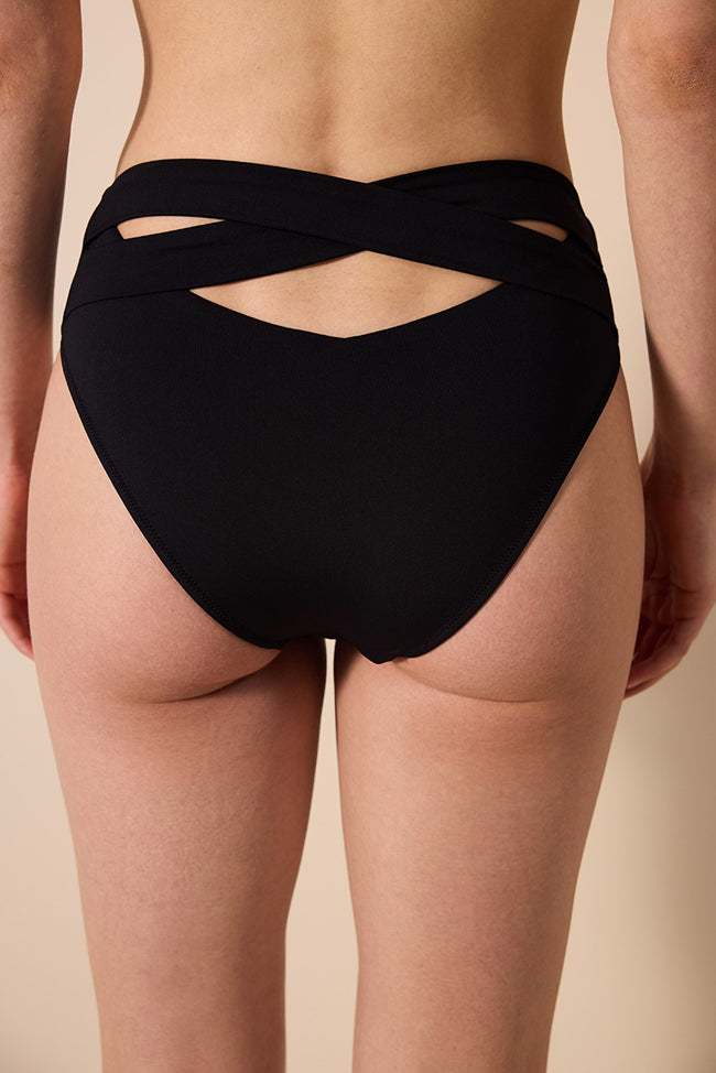 Glory High Waist V Black Bikini Bottom Main Image