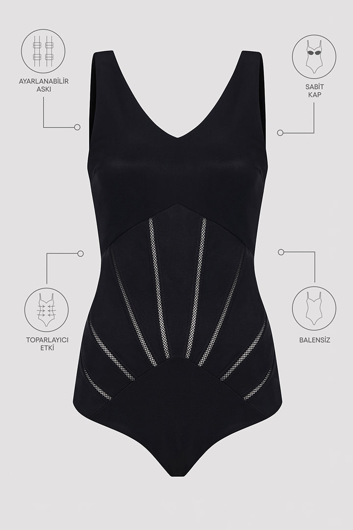 Basic Shapewear Corset Black Suit