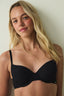 Black Underwired Adjustable Strap Shaping Non-Padded Bra