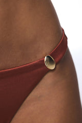 Orange Braga Buckled Bikini Bottom