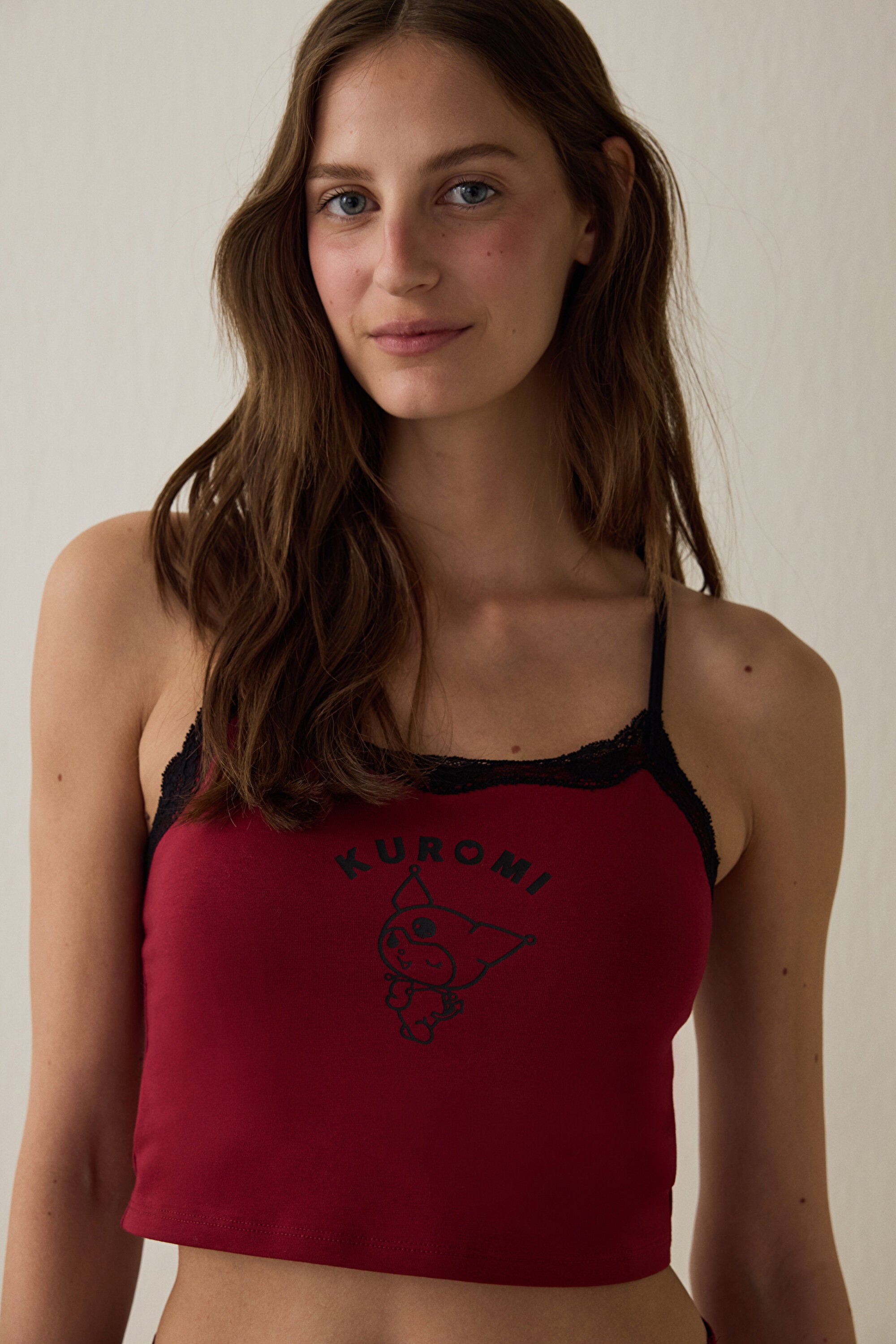 Claret Red Removable Padded Crop Athlete