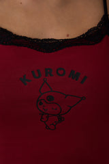 Claret Red Removable Padded Crop Athlete