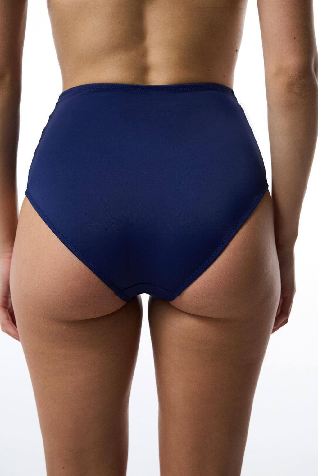 Navy Blue High Fashion High Waist Bikini Bottom