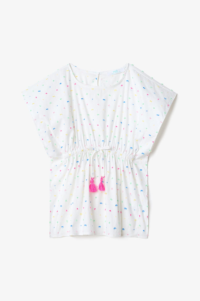 White Girl's Nope Tassel Accessory Kaftan Hover Image