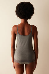 Cotton Trim Grey Cami Athlete