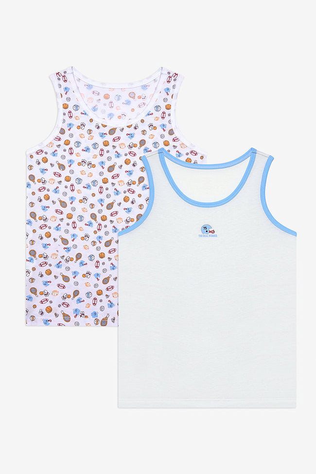 Boy Sporty 2-Pack Multicolored Undershirt Hover Image