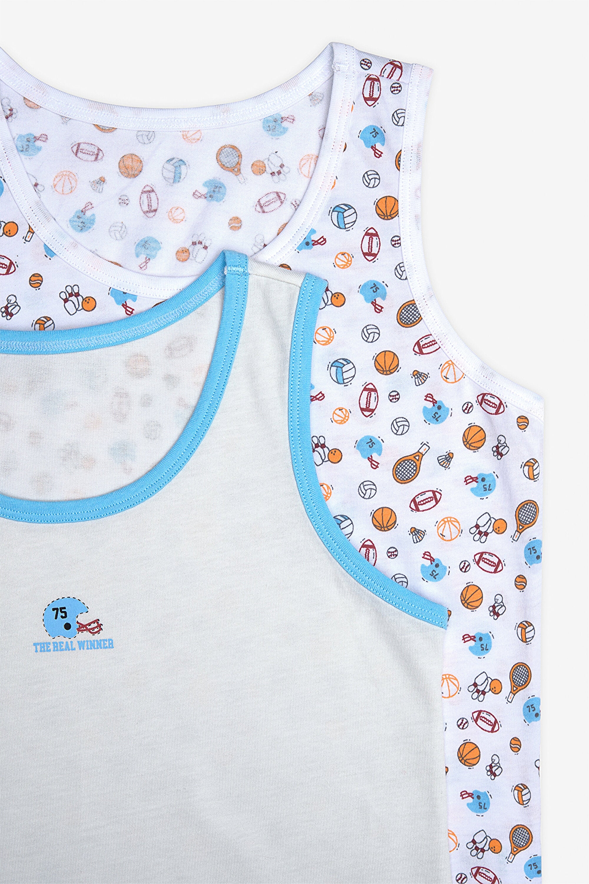 Boy Sporty 2-Pack Multicolored Undershirt