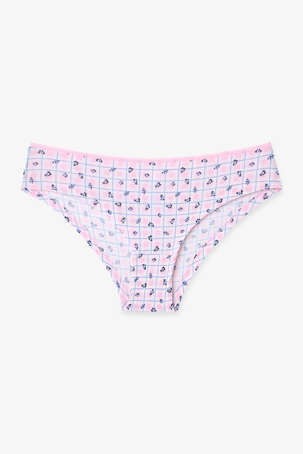 Daisy Floral Pattern Regular Waist 3-Pack Hipster Panties
