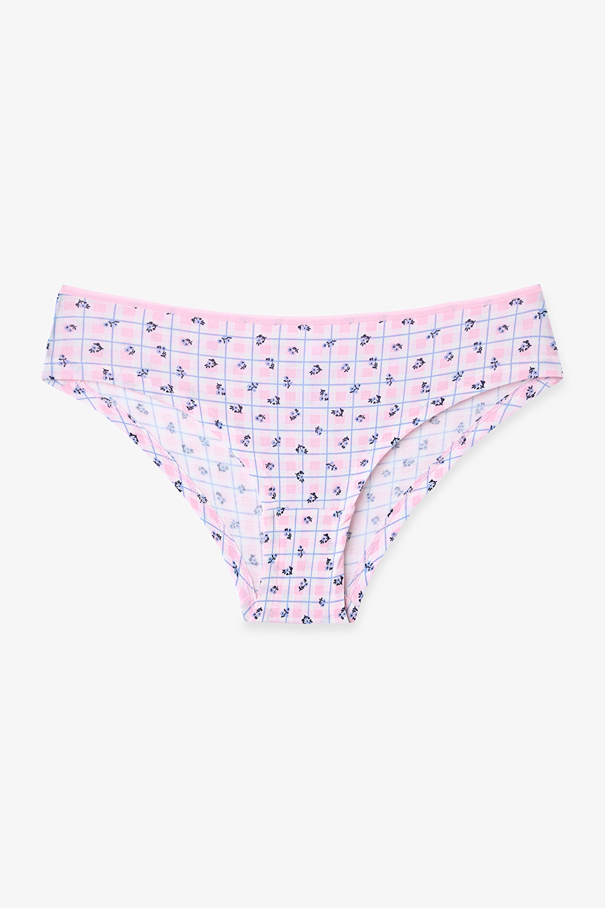 Daisy Floral Pattern Regular Waist 3-Pack Hipster Panties