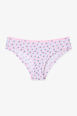 Daisy Floral Pattern Regular Waist 3-Pack Hipster Panties