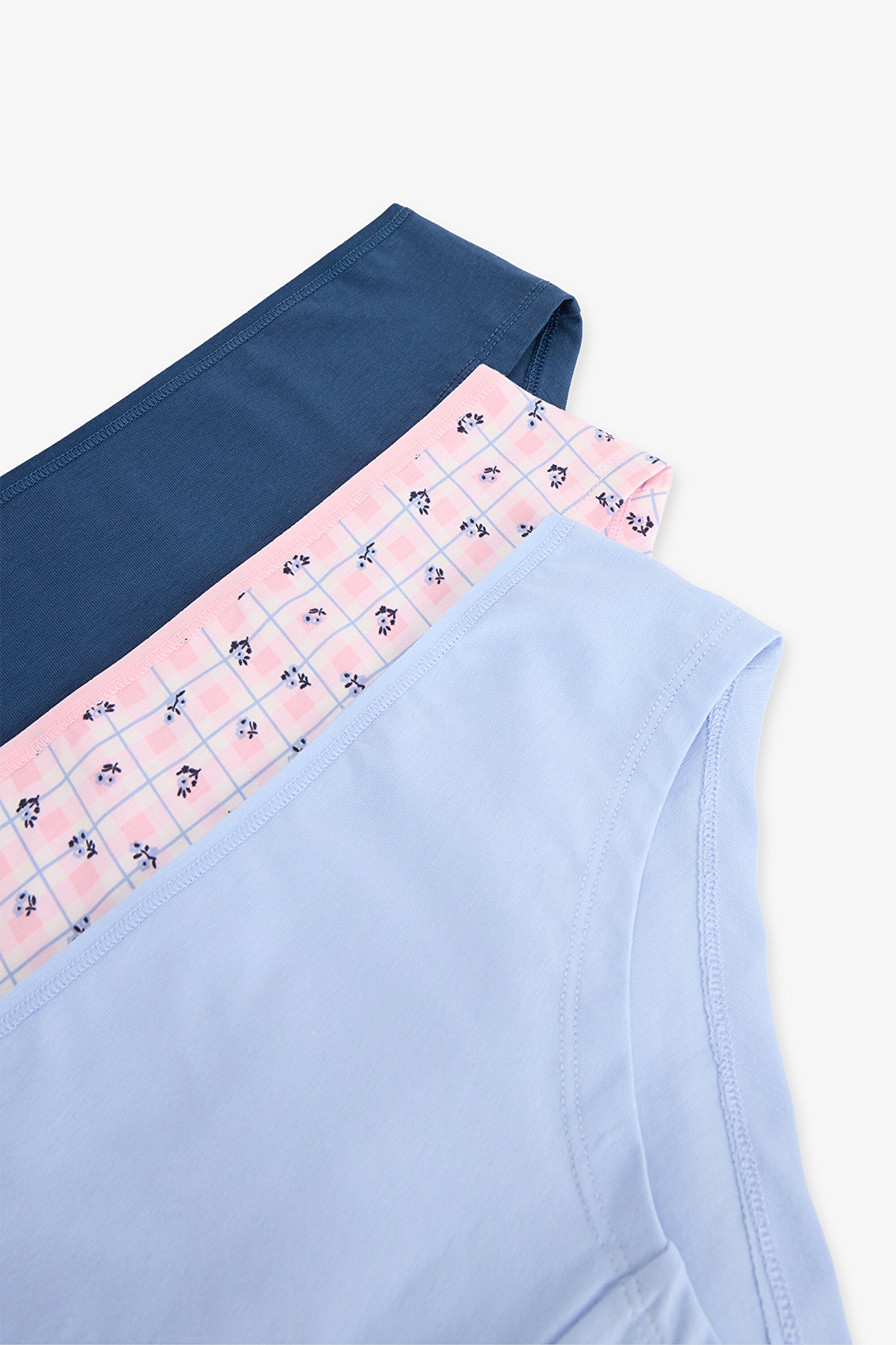 Daisy Floral Pattern Regular Waist 3-Pack Hipster Panties