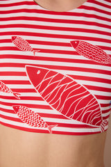 Finy Tee Striped Bikini Top