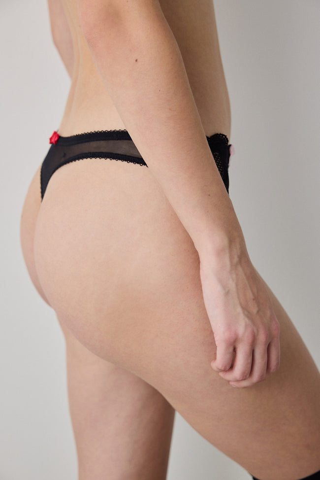 Lace String Black Panties - Penti Loves Paris Collection Main Image