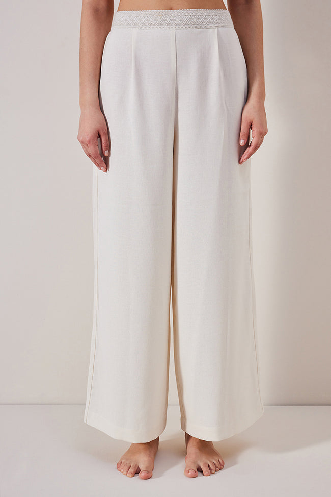 Rita Ecru Trousers Hover Image