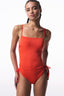 Coral Strapless Underwire Swimsuit