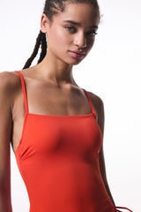 Coral Strapless Underwire Swimsuit