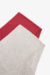 Multicolored Modal Ribbed Low Waist 2-Pack Boxers