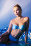 Seashell Beaded Blue Underwire Bikini Top - Gamze Erçel Collection