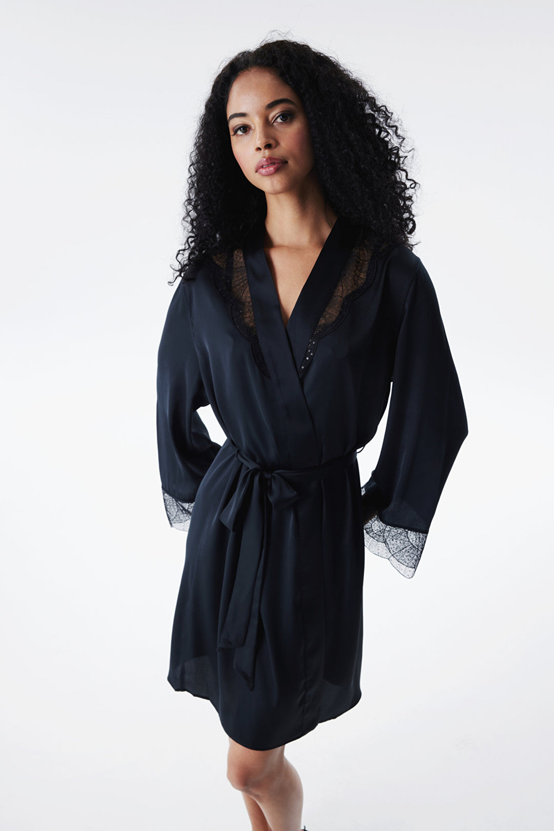 Hera Black Dressing Gown