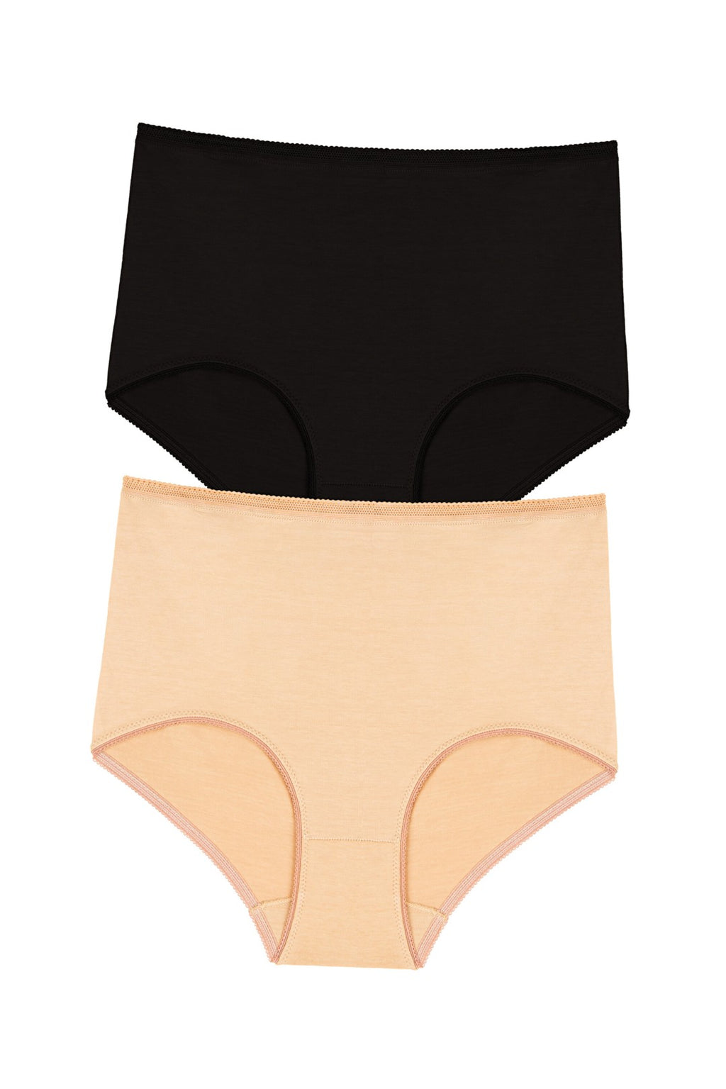Maxi Black-Skin Cotton 2-Pack Slip Panties