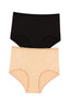 Maxi Black-Skin Cotton 2-Pack Slip Panties