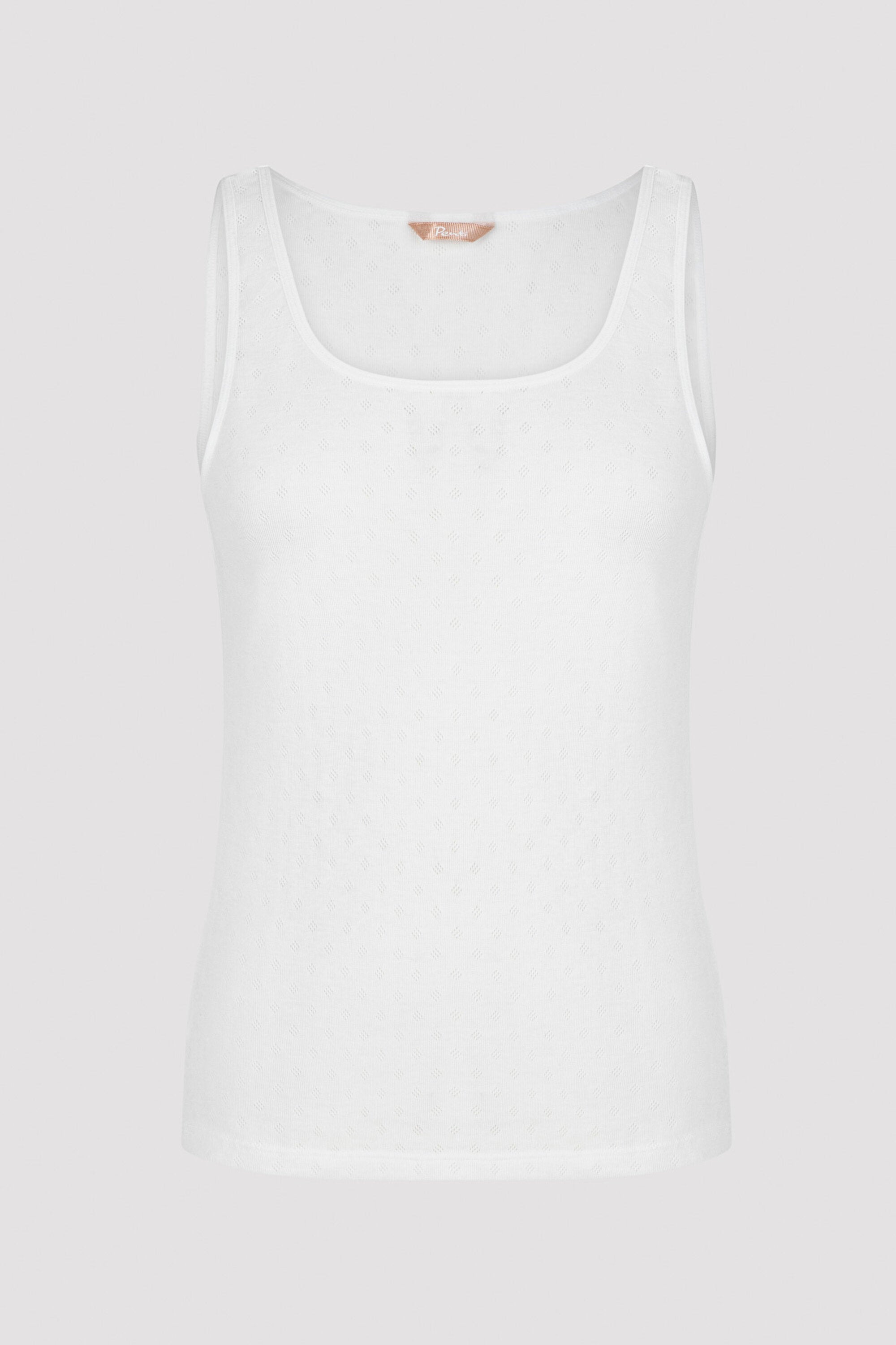 White Front Bow Thick Strappy Thermal Undershirt