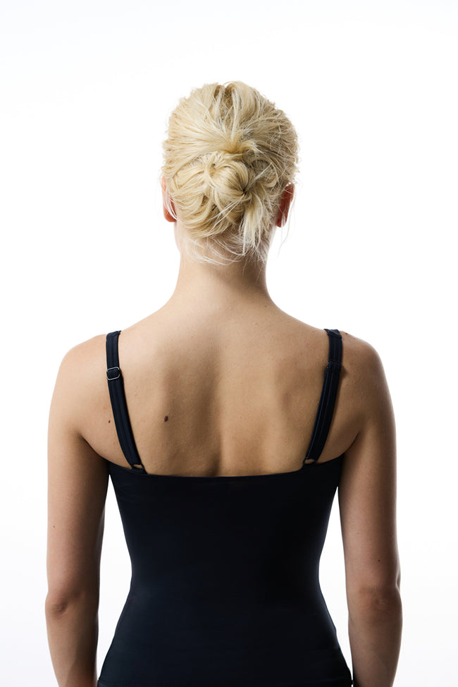 Black Gathered Bikini Top Main Image