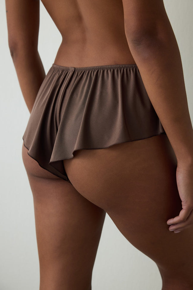 Brown Micro Regular Waist Shorty Main Image