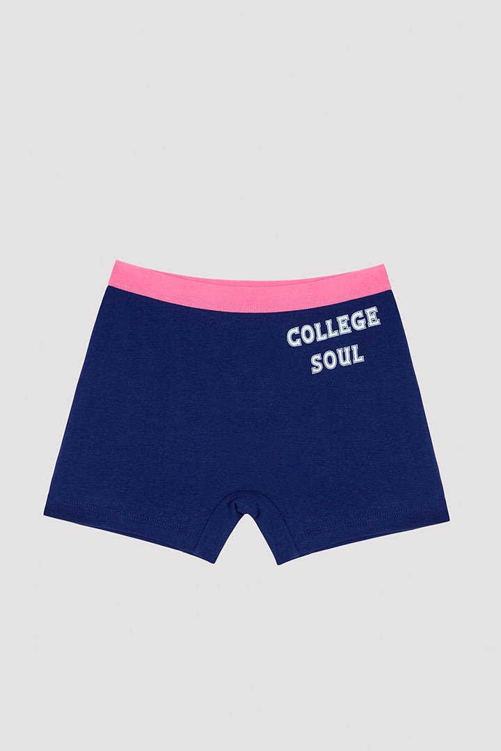 Girls College Soul 2 Pack Long Boxer