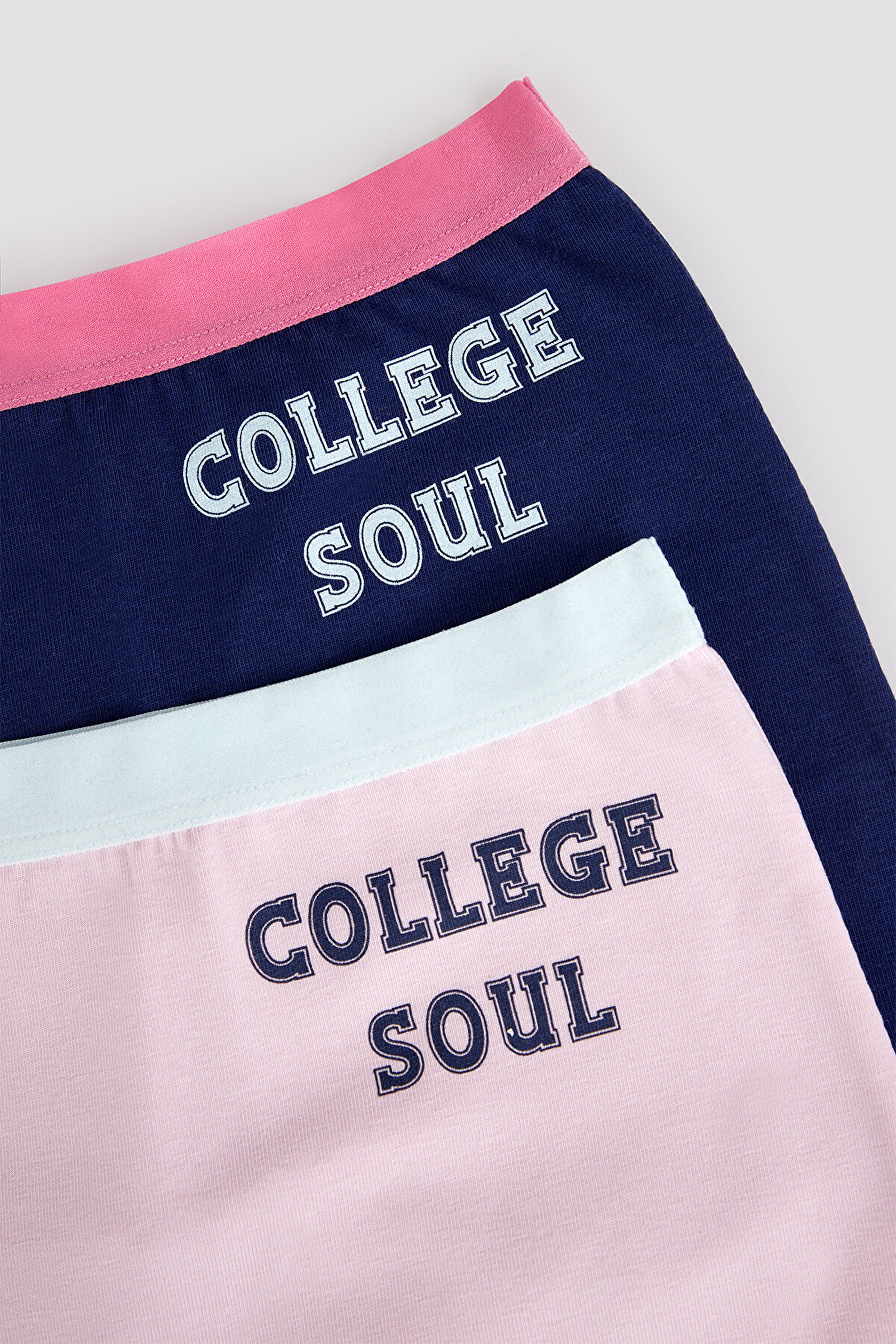 Girls College Soul 2 Pack Long Boxer