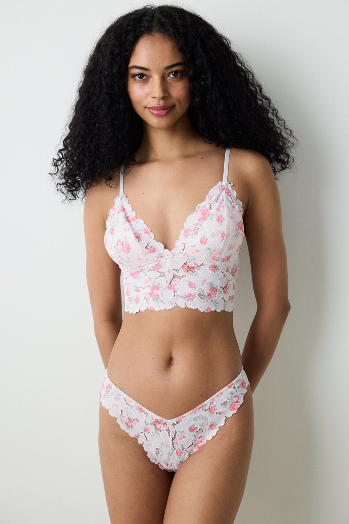 Floral Light Pink Bralette