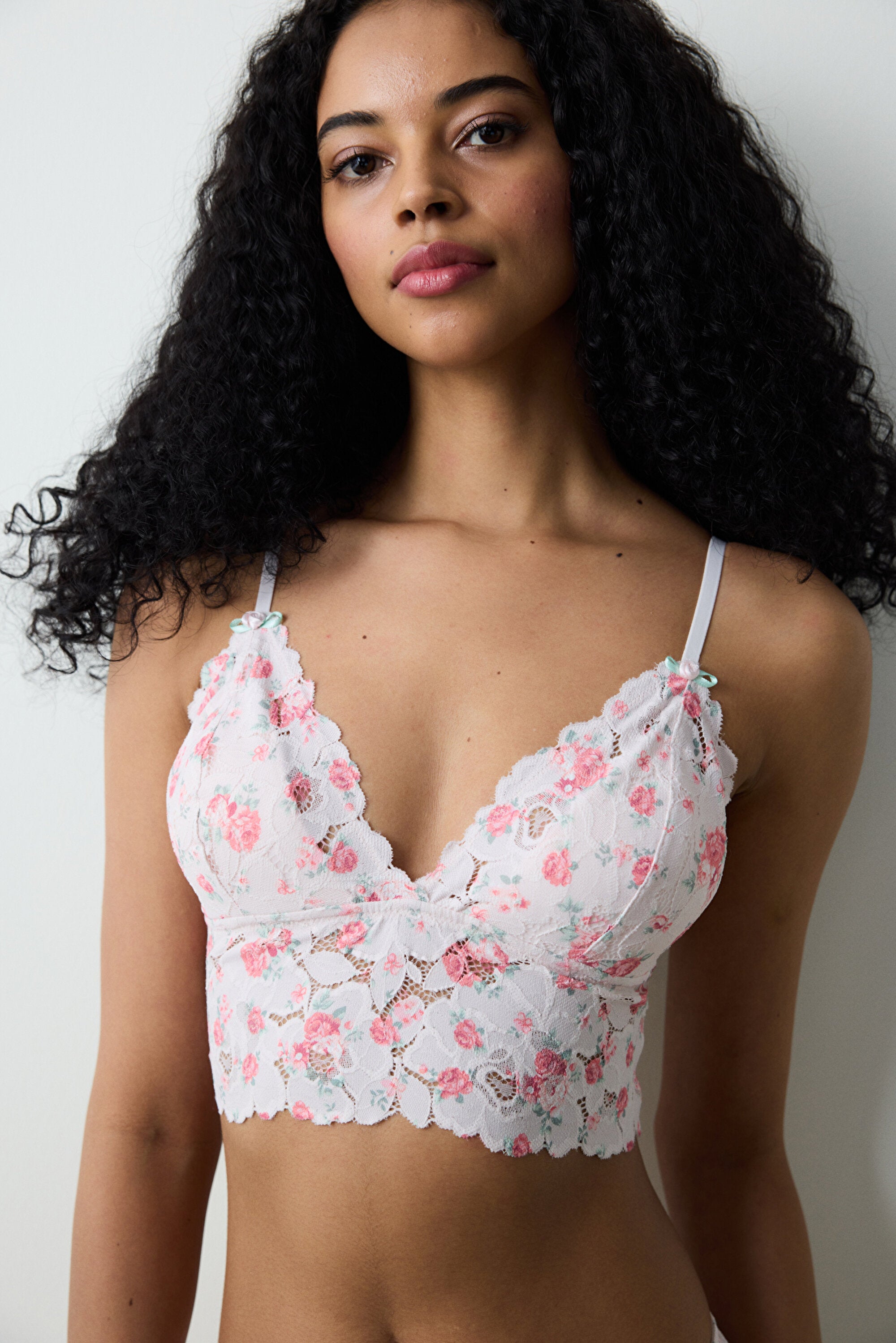 Floral Light Pink Bralette