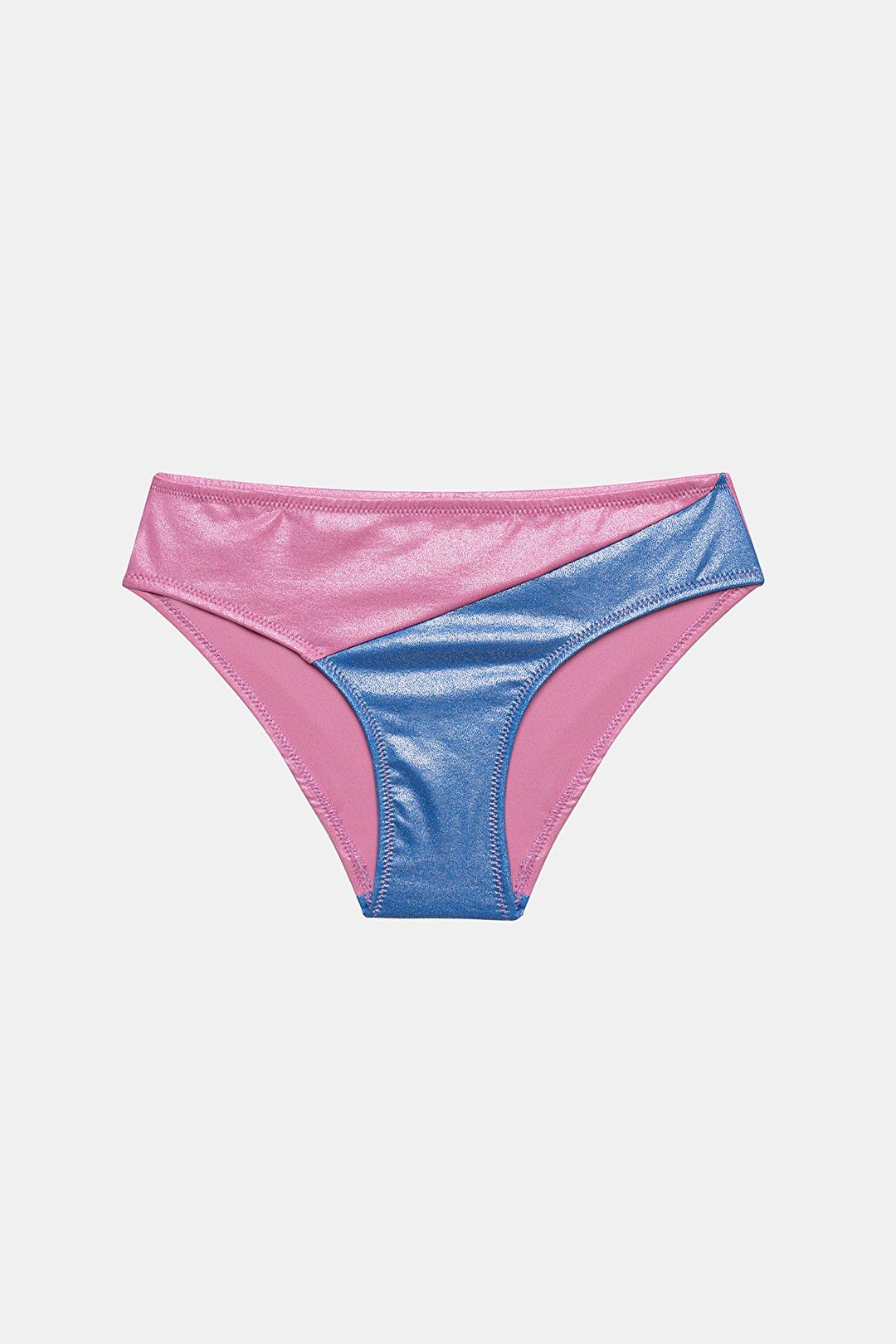 Teen Shiny Wrapy Multi Color Triangle Bikini Set