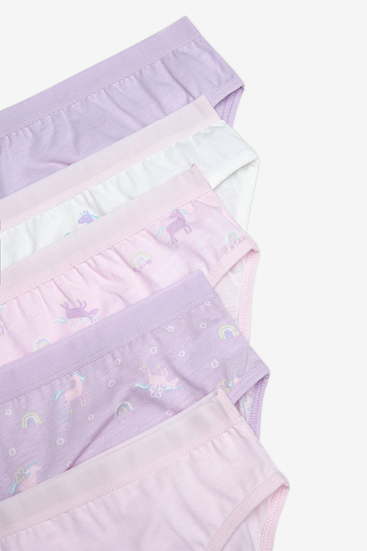 Girl Dreamer Unicorn 5-Pack Multicolored Slip Panties